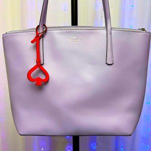 Kate Spade Zina Leather Large Tote | Lilac/Lavender Large Handbag